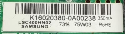 MAIN FUENTE (COMBO) PARA TV PROSCAN / NUMERO DE PARTE K16020380 / TP.MS3393.PB801 / LSC400HN02 / T201601091B / 8142123332067 / 7F54 20160126_113119 / 12134083574 / PANEL CN40GN772 / MODELO PLDED4016A - Imagen 2